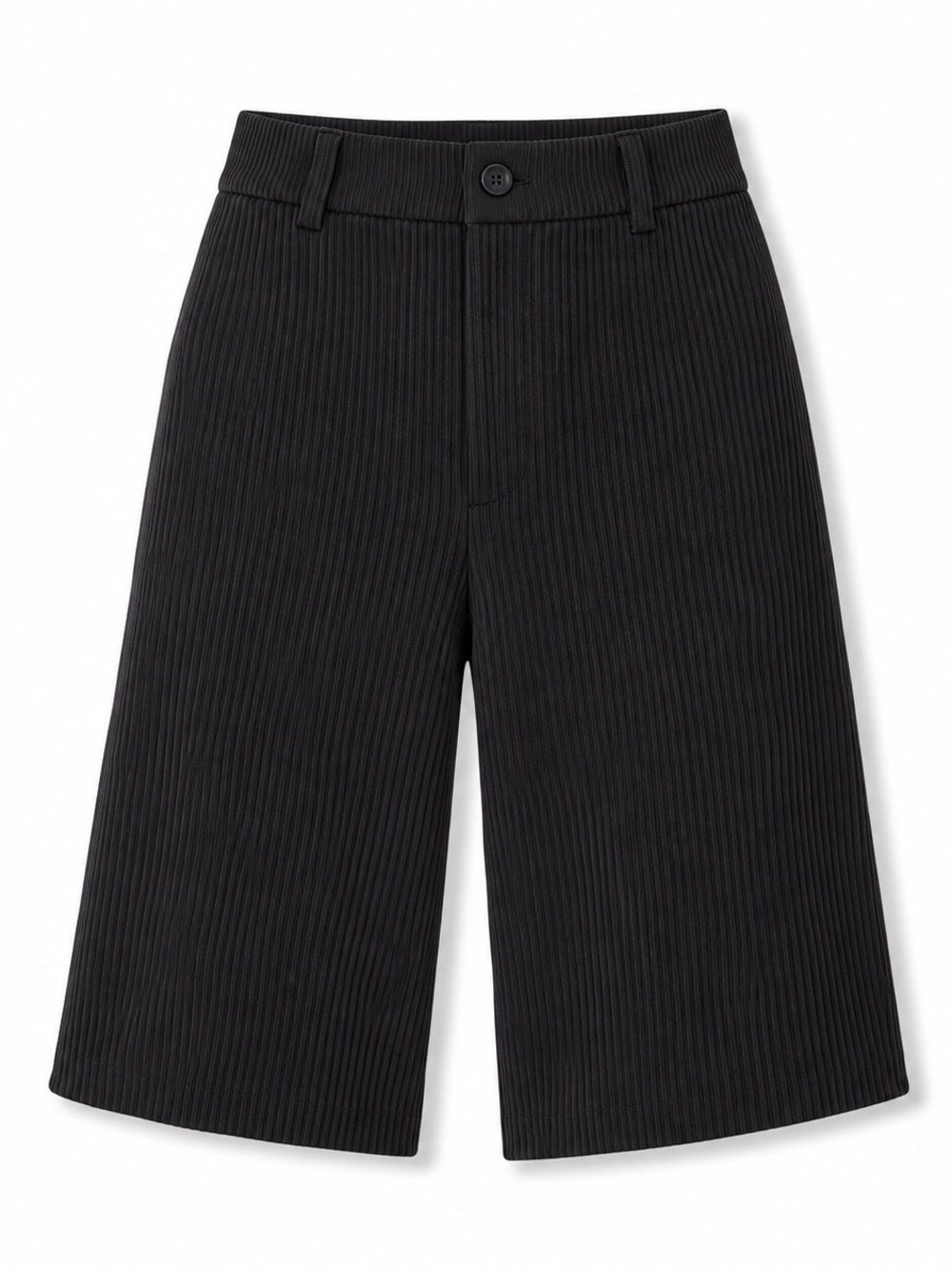 NWT COS Black Ribbed High-Waist Knit Shorts